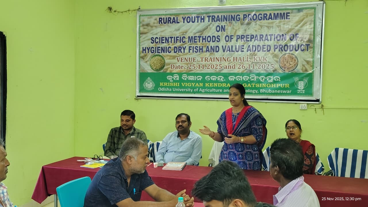 RURAL YOUTH TRAINING PROGRAMME ON SCIENTIFIC METHODS OF PREPARATION OF HYGIENIC DRY FISH AND VALUE ADDED PRODUCT 25.11.2025
